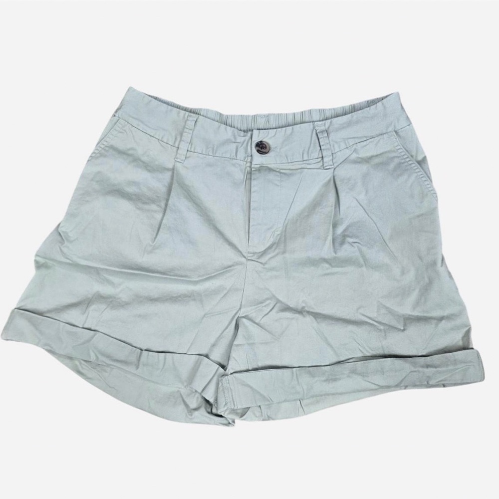 a new day Light Blue Pleated Cuffed Women's Shorts